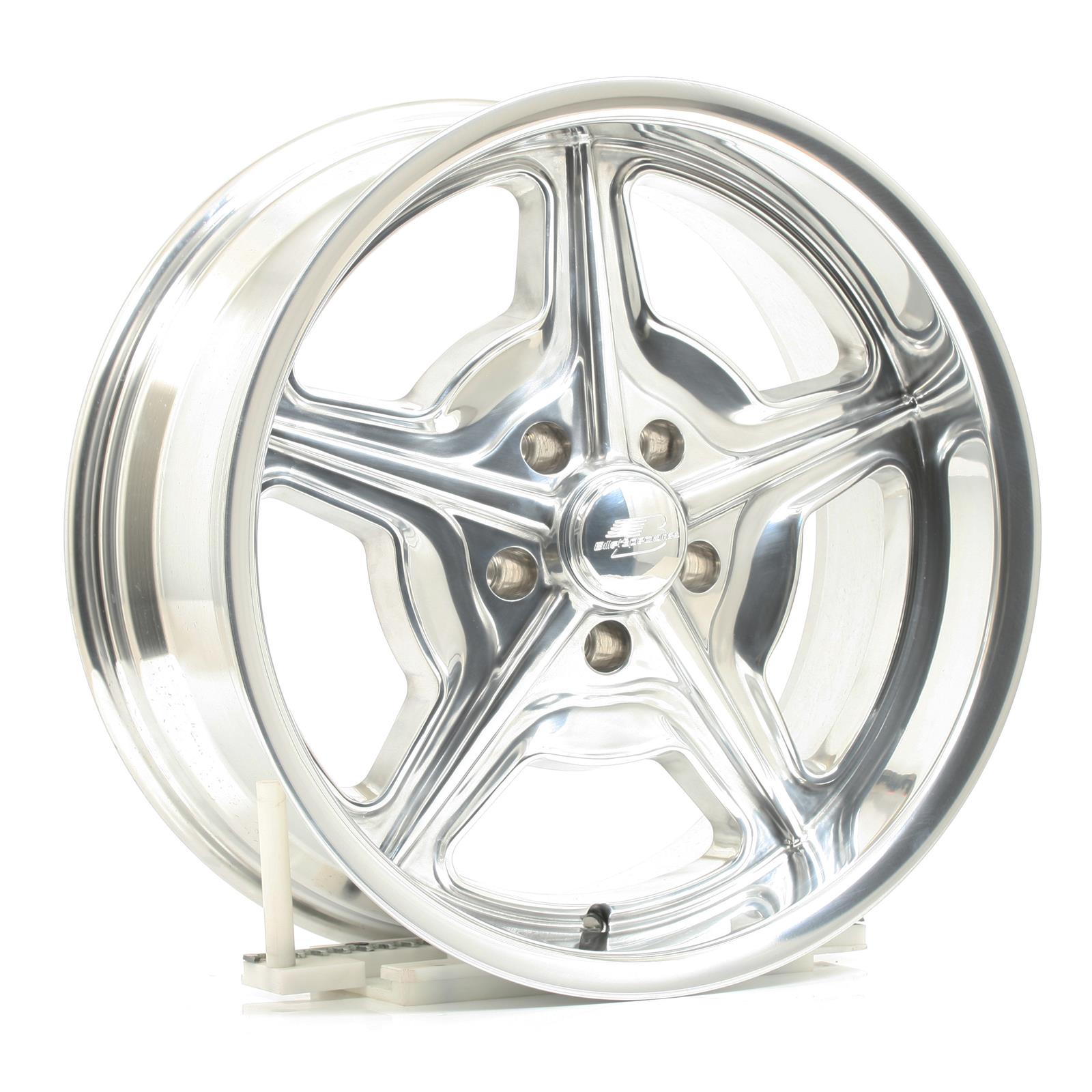 Billet Specialties Legends Series Speedway Polished Wheels 18x8 Wheel, Speedway, Aluminum, Polished, 18 in. x 8.0 in., 5 x 4.75 in. Bolt Circle, 4.500 in. Backspace, Each thumbnail 2