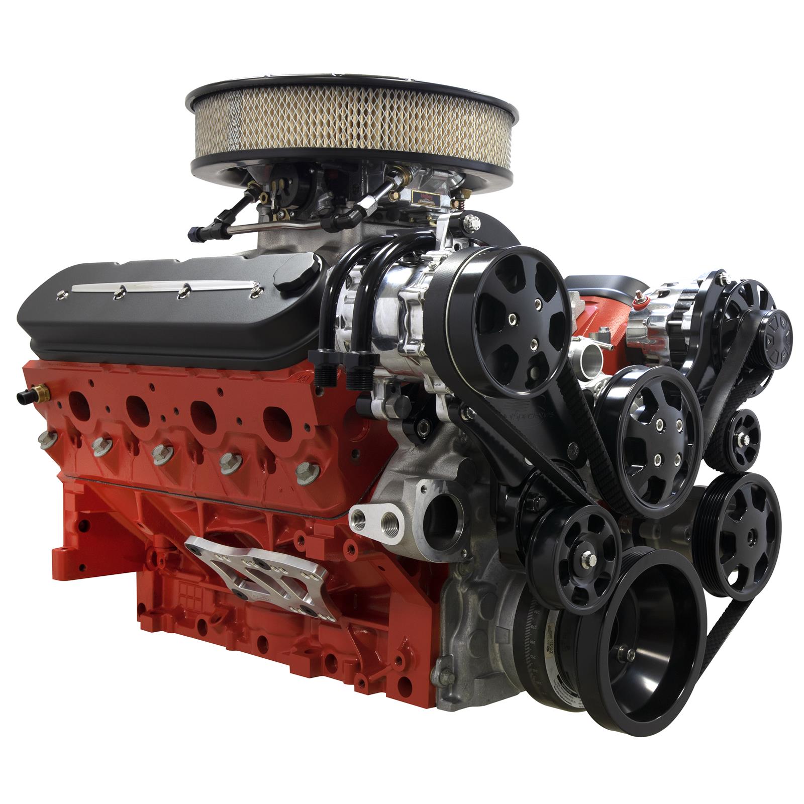 Billet Specialties Tru Trac Serpentine Systems with A/C BLK13450 Pulley Kit, System, Aluminum, Black, Chevy, Kit thumbnail 2