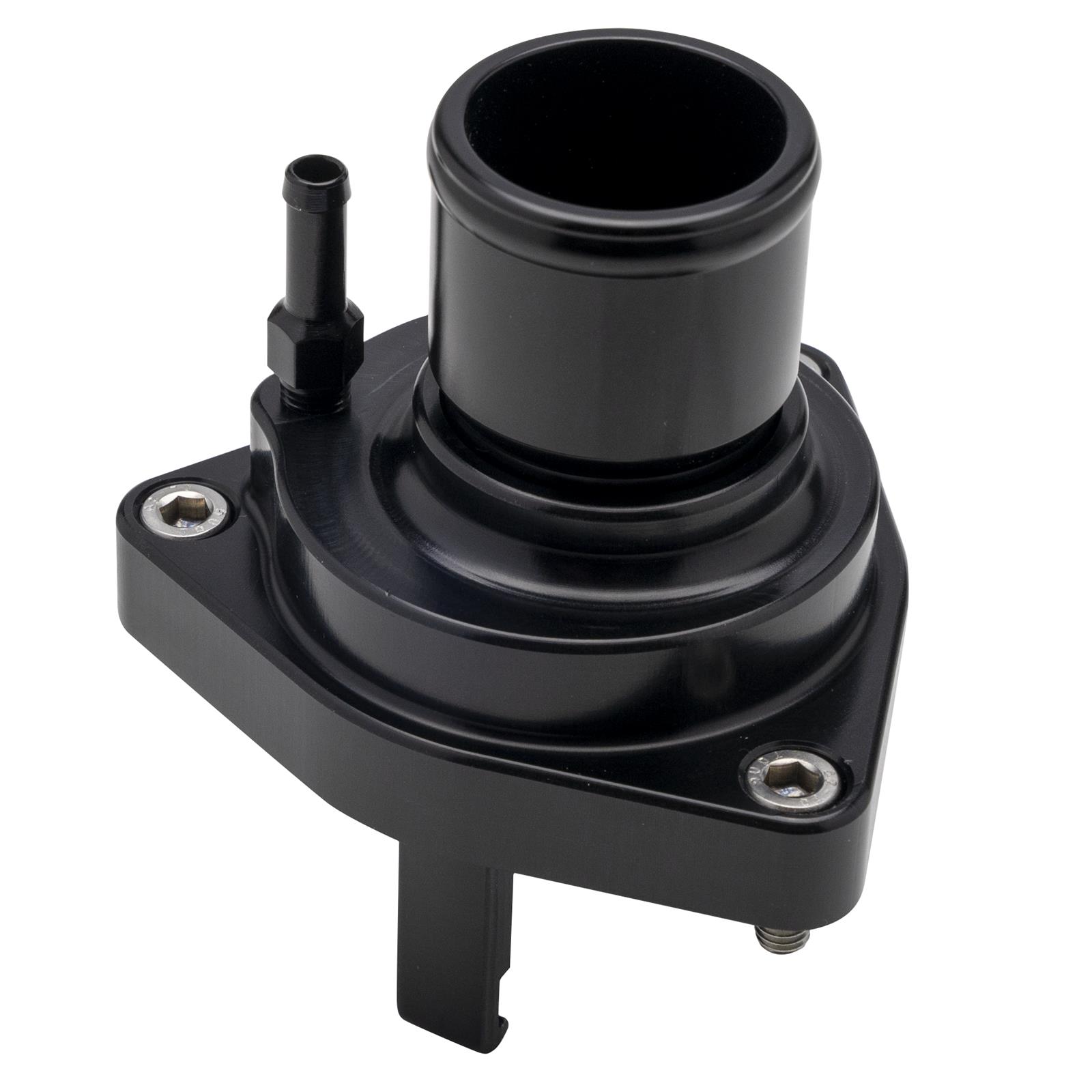 Billet Specialties Water Necks and Thermostat Housings BLK90524 THERMOSTAT HOUSING STRAIGHT-OUT LT CHEV APPL BLK thumbnail 2