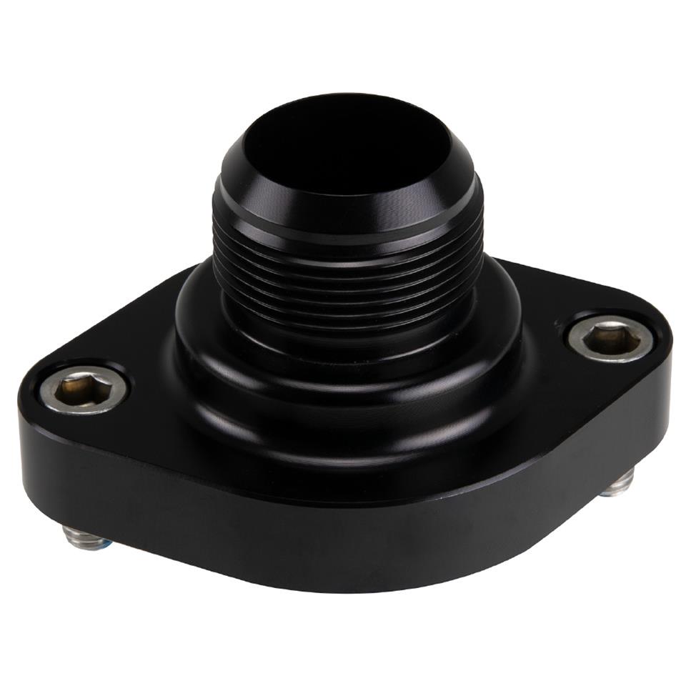 Billet Specialties Water Necks and Thermostat Housings BLK90825 THERMOSTAT HOUSING, THRMST HSG -20 AN STRAIGHT UP MOPAR APPL BLACK