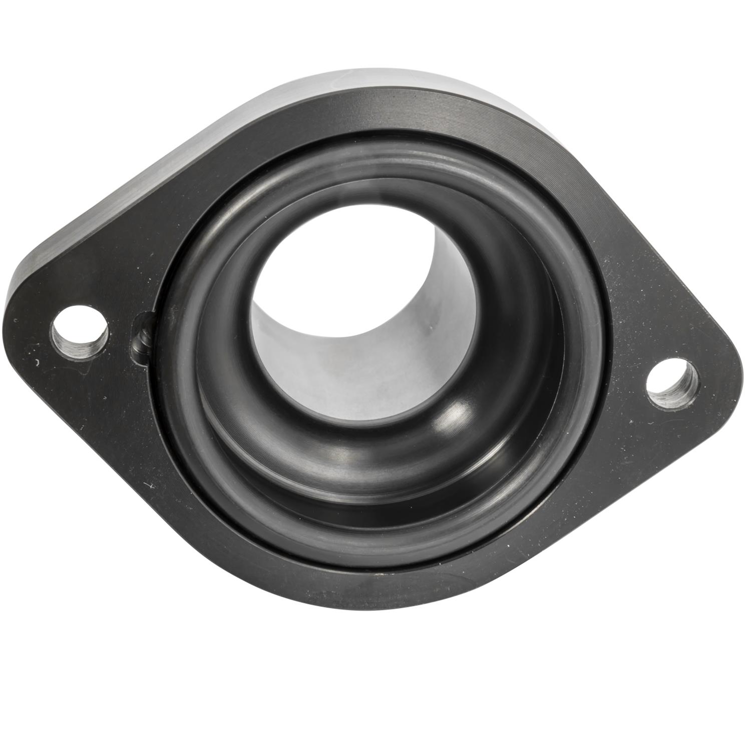 Billet Specialties Thermostat Housings BLK90900 Water Neck, Aluminum, Black Anodized, Straight Up, -16 AN Male Threads, Chevy, LS, Each thumbnail 2