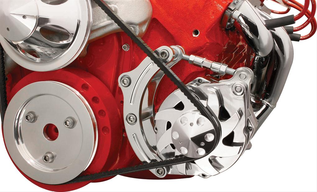 Billet Specialties Polished Alternator Brackets FM0205PC Bracket, Alternator, Low Mount, GM Alternator, Kit