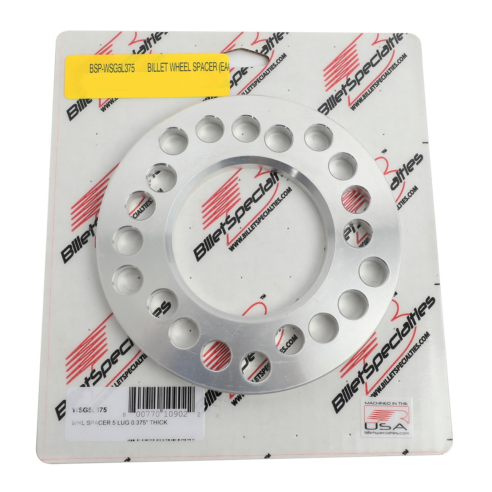 Billet Specialties WSG5L375 Billet Specialties Wheel Spacers Summit