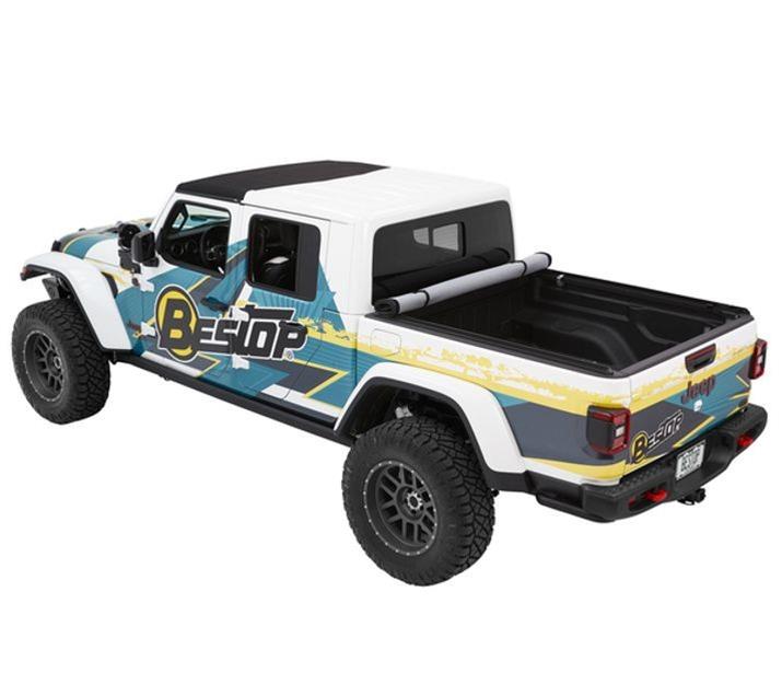 Bestop EZ Roll Tonneau Covers for 2020-2024 GLADIATOR - 1928035 Cover, Roll, Soft Roll-Up, Vinyl, Black Diamond, Jeep Gladiator JT, 5 ft. Truck Bed Length, Each