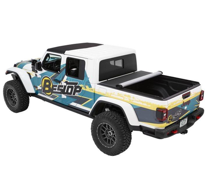 Bestop EZ Roll Tonneau Covers for 2020-2024 GLADIATOR - 1928035 Cover, Roll, Soft Roll-Up, Vinyl, Black Diamond, Jeep Gladiator JT, 5 ft. Truck Bed Length, Each thumbnail 3