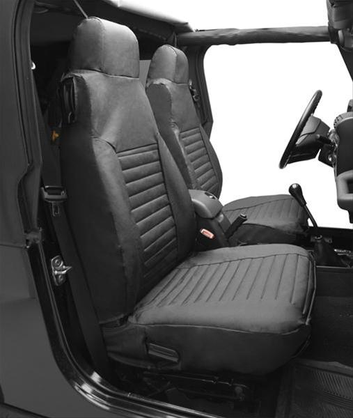 Bestop Seat Covers for 1980-1983 CJ5, 1976-1986 CJ7, 1987-1991 WRANGLER - 2922715 Cover Black denim, hi-back (pair) 80-91 CJ`s & Wranglers