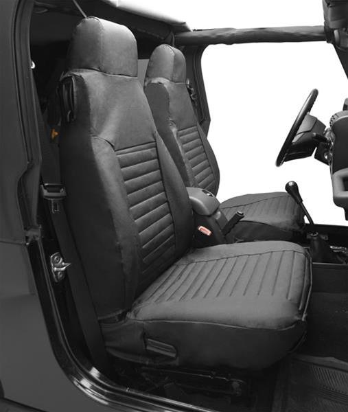 Bestop Seat Covers for 1980-1983 CJ5, 1976-1986 CJ7, 1987-1991 WRANGLER - 2922715 Cover Black denim, hi-back (pair) 80-91 CJ`s & Wranglers thumbnail 2