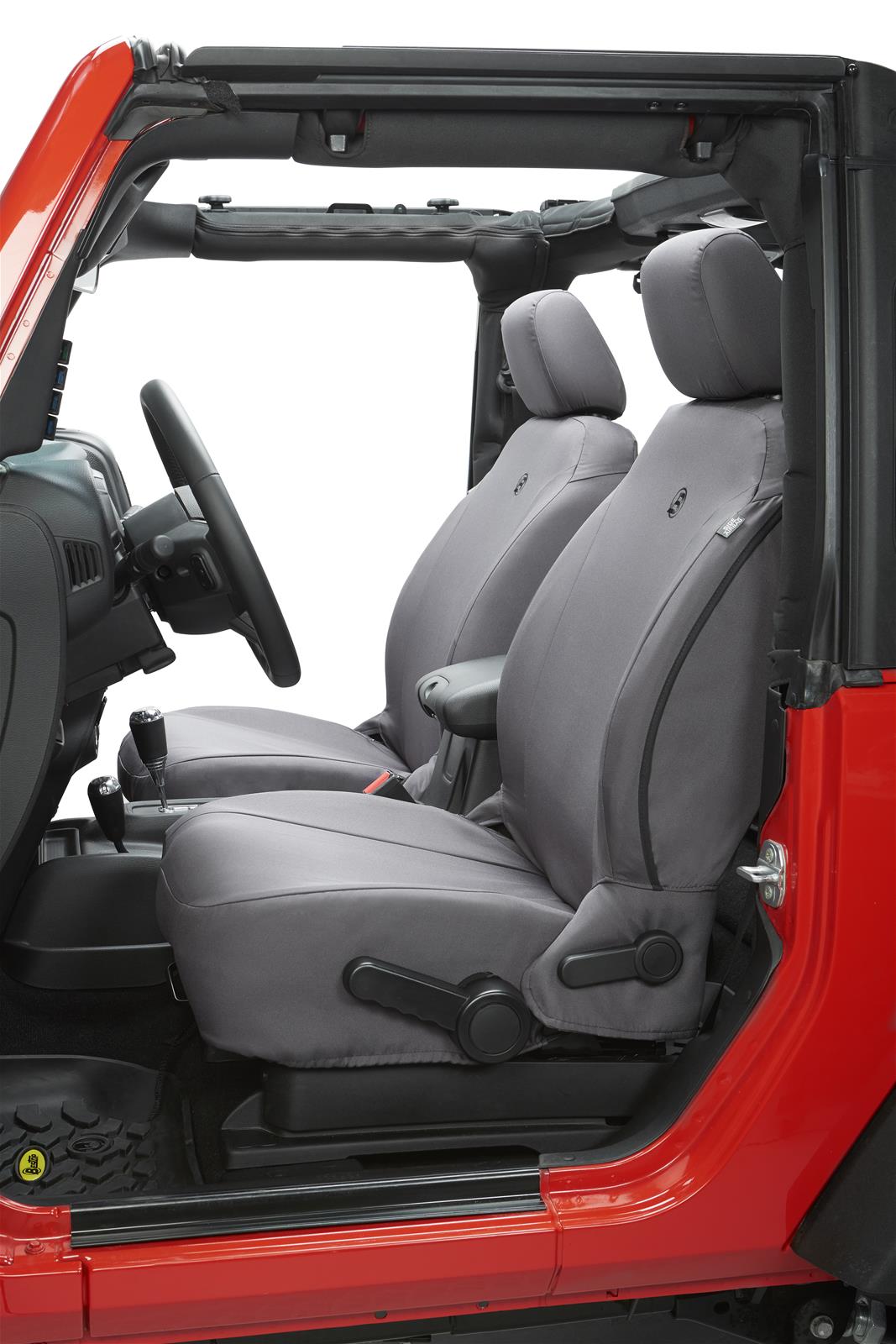 Bestop Seat Covers for 2007-2012 WRANGLER - 2928009 Covers, First Row, Bucket, 600-denier, Charcoal, Jeep, Pair