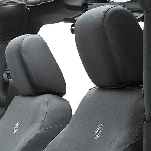 Bestop Seat Covers for 2007-2012 WRANGLER - 2928035 Covers, First Row, Bucket, 600-denier, Black Diamond, Jeep, Pair thumbnail 3