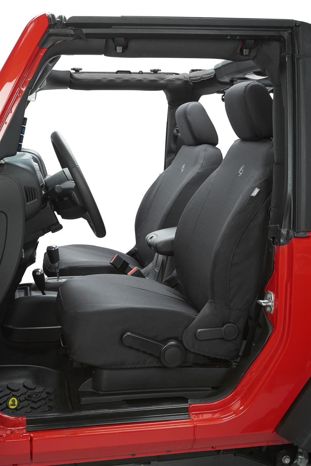 Bestop Seat Covers for 2007-2012 WRANGLER - 2928035 Covers, First Row, Bucket, 600-denier, Black Diamond, Jeep, Pair