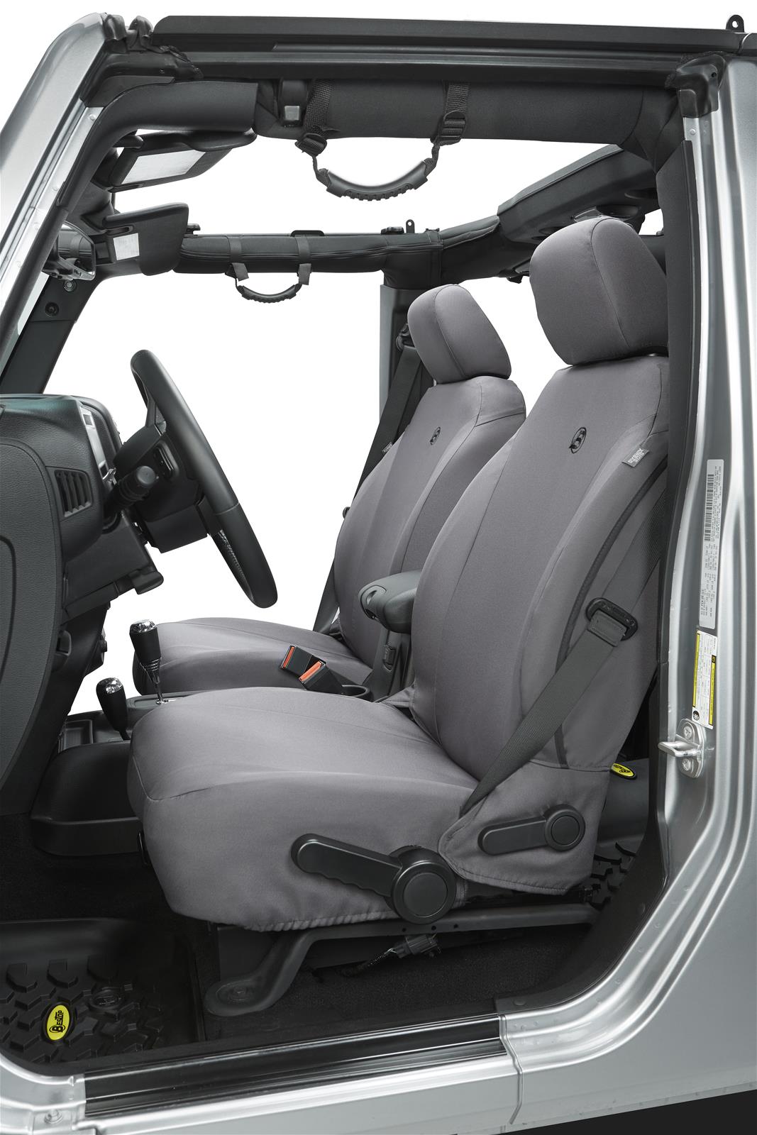 Bestop Seat Covers for 2013-2018 WRANGLER, 2018 WRANGLER JK - 2928309 Covers, First Row, Bucket, 600-denier, Charcoal, Jeep, Pair