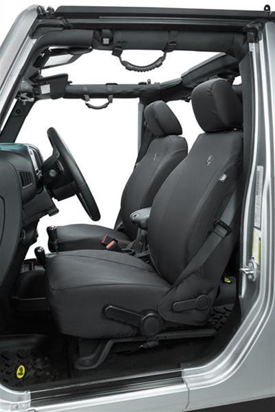 Bestop Seat Covers for 2013-2018 WRANGLER, 2018 WRANGLER JK - 2928335 Covers, First Row, Bucket, 600-denier, Black Diamond, Jeep, Pair thumbnail 6