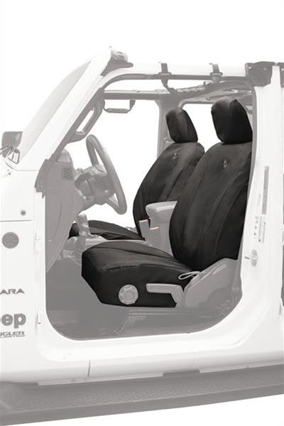 Bestop Seat Covers for 2020-2024 GLADIATOR, 2018-2024 WRANGLER - 2929035 Front, Black Diamond, Jeep 2018-19 Wrangler Unlimited, Gladiator, JL 4-door Fits Factory Front Seats, Pair thumbnail 2