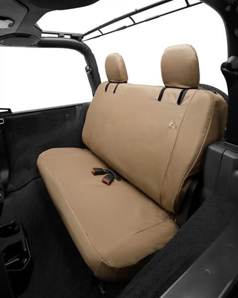 Bestop Seat Covers for 2018-2024 WRANGLER - 2929204 Cover, Rear, Tan, Jeep 2018-19 Wrangler JL 2-door Fits Factory Rear Seat, Each thumbnail 2