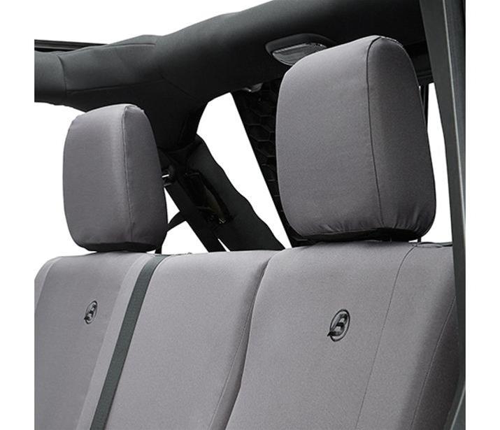 Bestop Seat Covers for 2018-2024 WRANGLER - 2929209 Cover, Rear, Charcoal, Jeep 2018-19 Wrangler JL 2-door Fits Factory Rear Seat, Each
