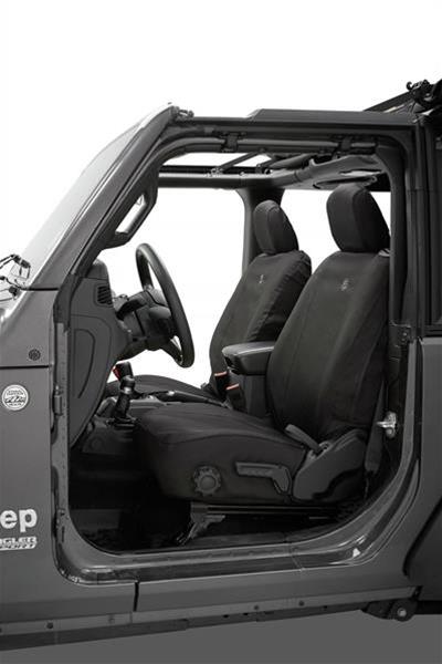 Bestop Seat Covers for 2018-2026 WRANGLER - 2929335 Covers, Rear, Black Diamond, Jeep 2018-19 Wrangler Unlimted, JL 4-door, Fits Factory Rear Seats With Fold Down Armrest, Pair thumbnail 2
