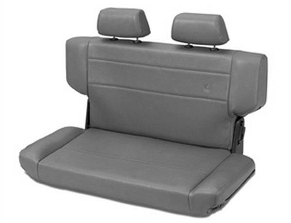 Bestop TrailMax II Fold and Tumble Black Vinyl Seat 3943501 Seat, Tumble, Rear Bench, Vinyl, Black, Jeep, Each thumbnail 2