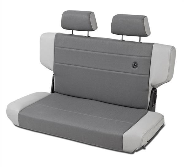 Bestop TrailMax II Fold and Tumble Charcoal Fabric Seat 3943909 Seat, Tumble, Rear Bench, Fabric, Charcoal, Jeep, Each