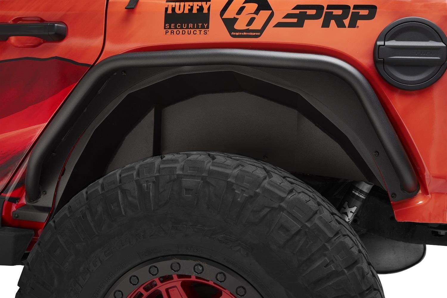 Bestop HighRock 4x4 Granite Series Fender Liners 4966301 Liners, 4x4, Series, Rear, Aluminum, Matte Black Powdercoated, Jeep, Pair