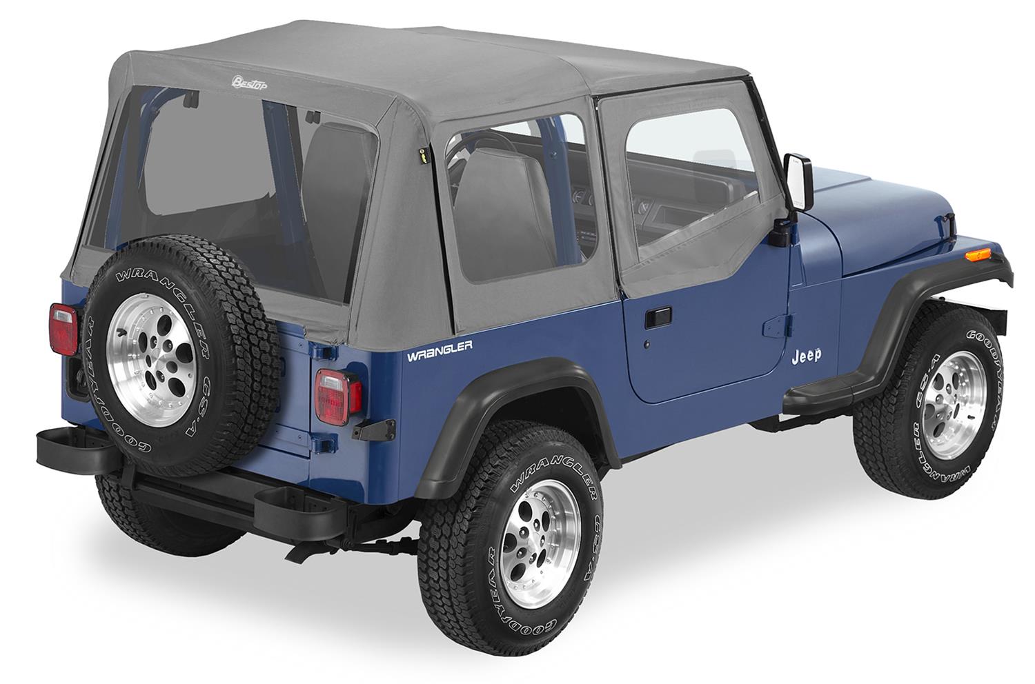 Bestop Replace-A-Tops for 1988-1995 WRANGLER - 5112009 Soft Top, Replace-A-Top, Polymer Cloth, Charcoal, Jeep, Each