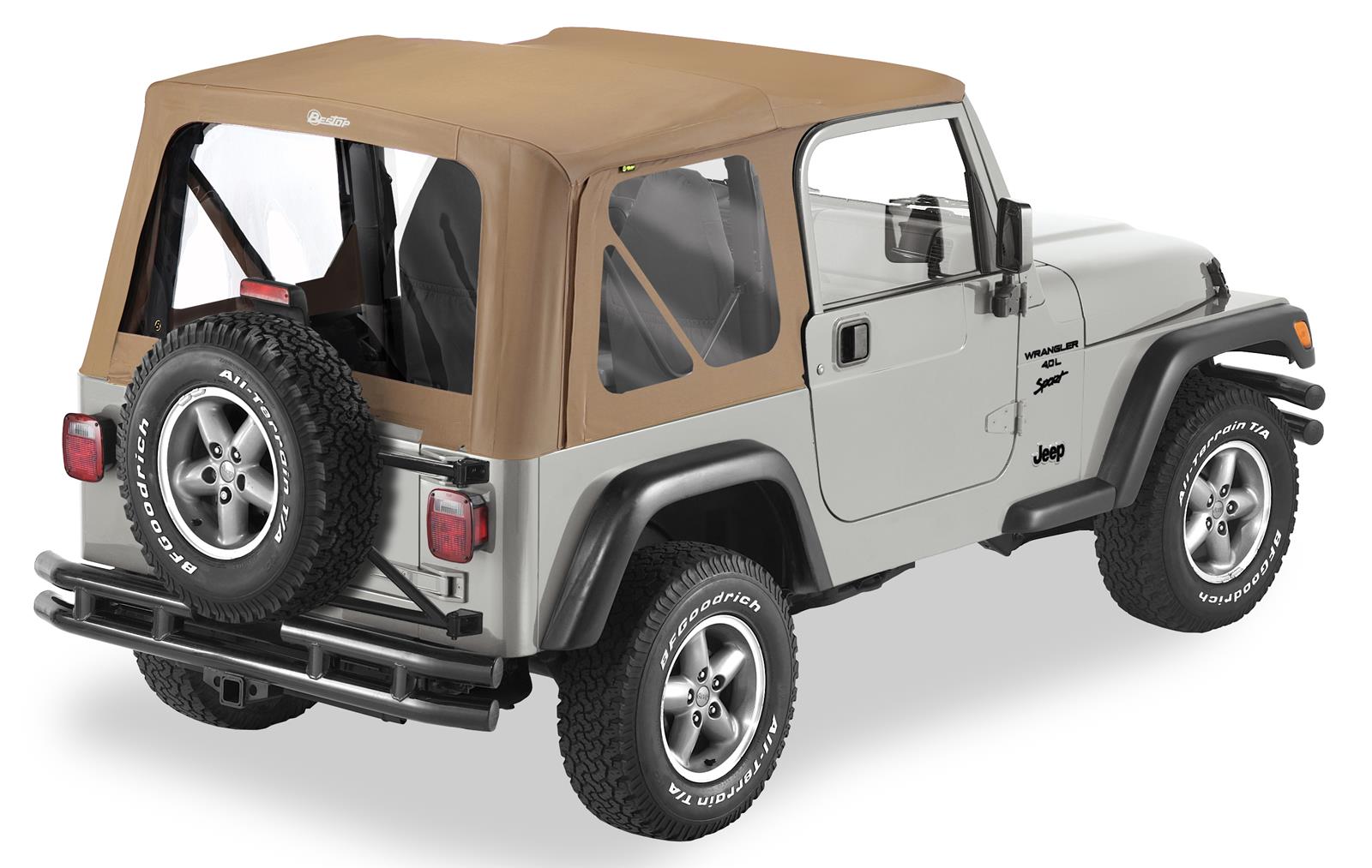 Bestop Replace-A-Tops 5112737 Soft Top, Replace-A-Top, Polymer Cloth, Spice, Jeep, Each