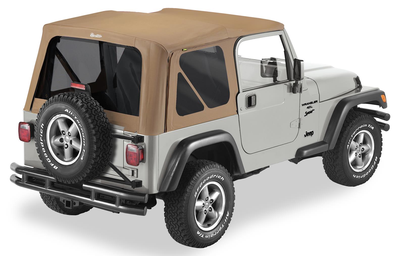Bestop Replace-A-Tops 5118037 Soft Top, Replace-A-Top, Polymer Cloth, Spice, Tinted Windows, Jeep, Each