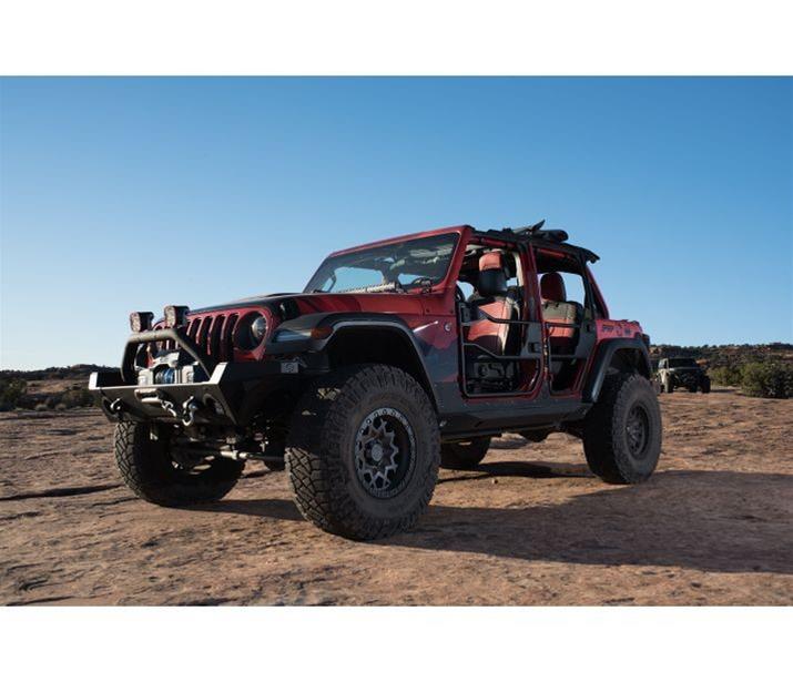 Bestop HighRock 4x4 Element Doors for 2020-2025 GLADIATOR, 2018-2026 WRANGLER - 5174101 Doors, Element, Rear Driver and Passenger Side, Steel Lower Half, Matte Black, Jeep, Pair