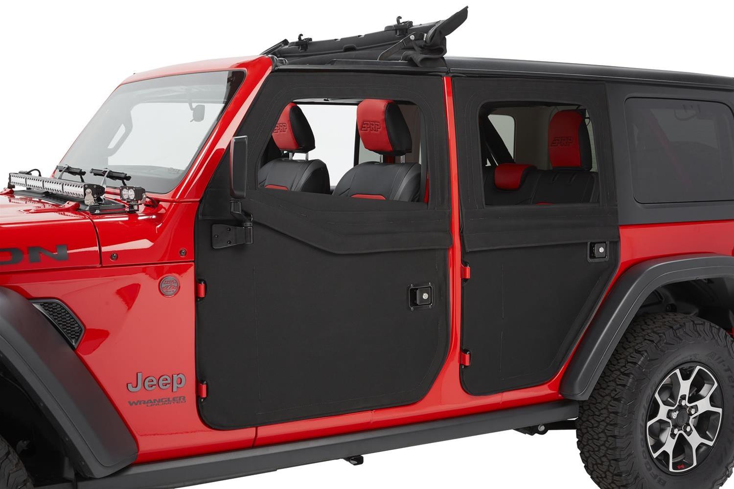 Bestop 2-Piece Soft Jeep Doors for 2020-2025 GLADIATOR, 2018-2026 WRANGLER - 5175035 Doors, Soft, Front Driver and Passenger Side, Full, Fabric, Black Diamond, Jeep, Pair thumbnail 3