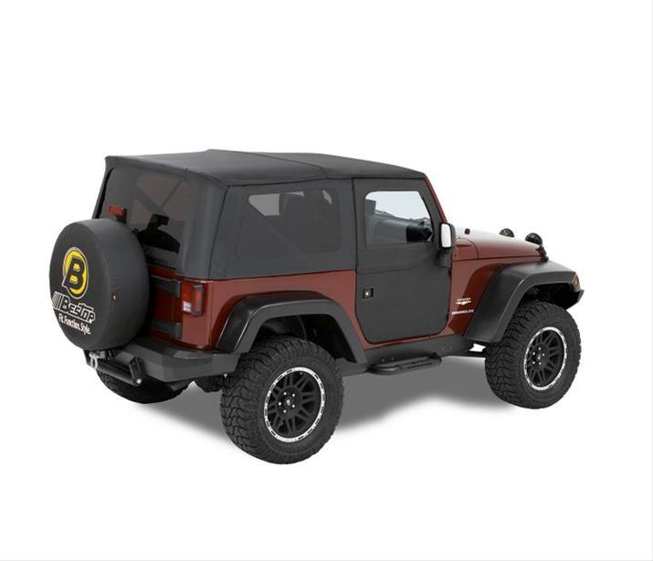 Bestop 2-Piece Soft Jeep Doors for 2007-2018 WRANGLER, 2018 WRANGLER JK - 5179817 Doors, 2-piece, Fabric, Black Twill, Driver and Passenger Side, Front, Jeep, Pair
