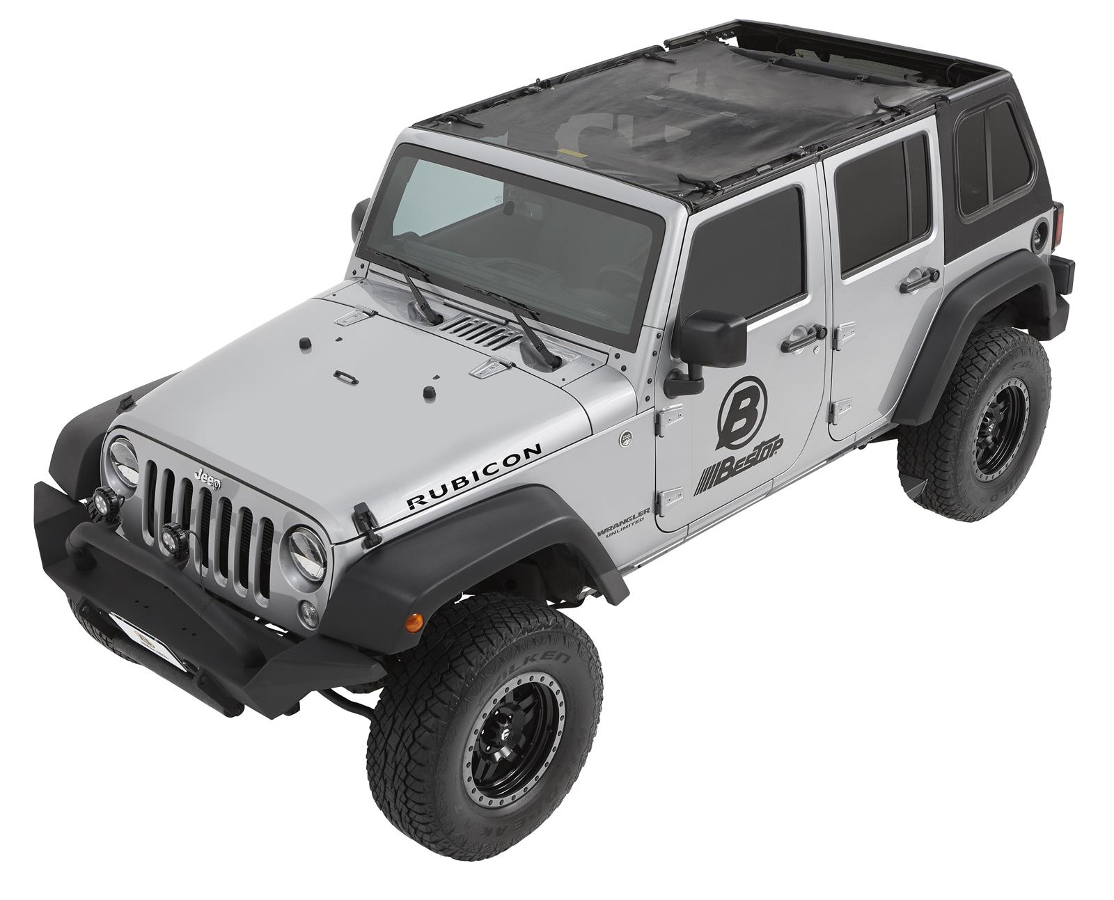 Bestop Sun Bikini Tops for 2007-2018 WRANGLER, 2018 WRANGLER JK - 5240111 Soft Top, Bikini, Safari Style, Mesh, Black, Jeep, Wrangler, Each