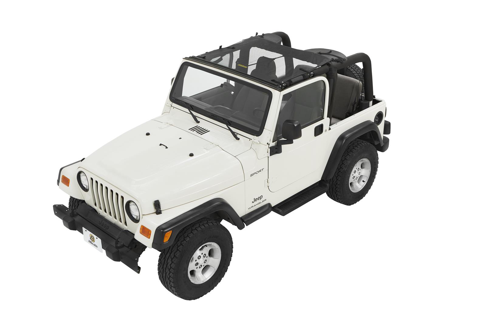Bestop Sun Bikini Tops for 1997-2006 WRANGLER - 5240311 Soft Top, Bikini, Targa Style, Mesh, Black, Jeep, Wrangler, Each thumbnail 2