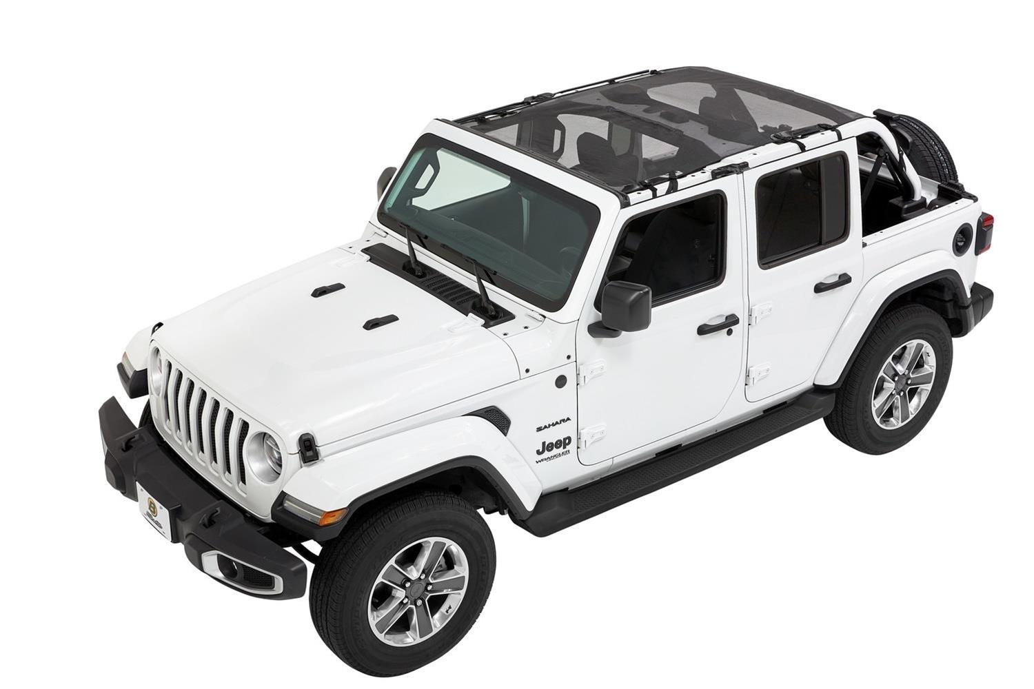 Bestop Sun Bikini Tops for 2018-2026 WRANGLER - 5241111 Soft Top, Bikini, Safari Style, Mesh, Jeep, Wrangler Unlimited, Each