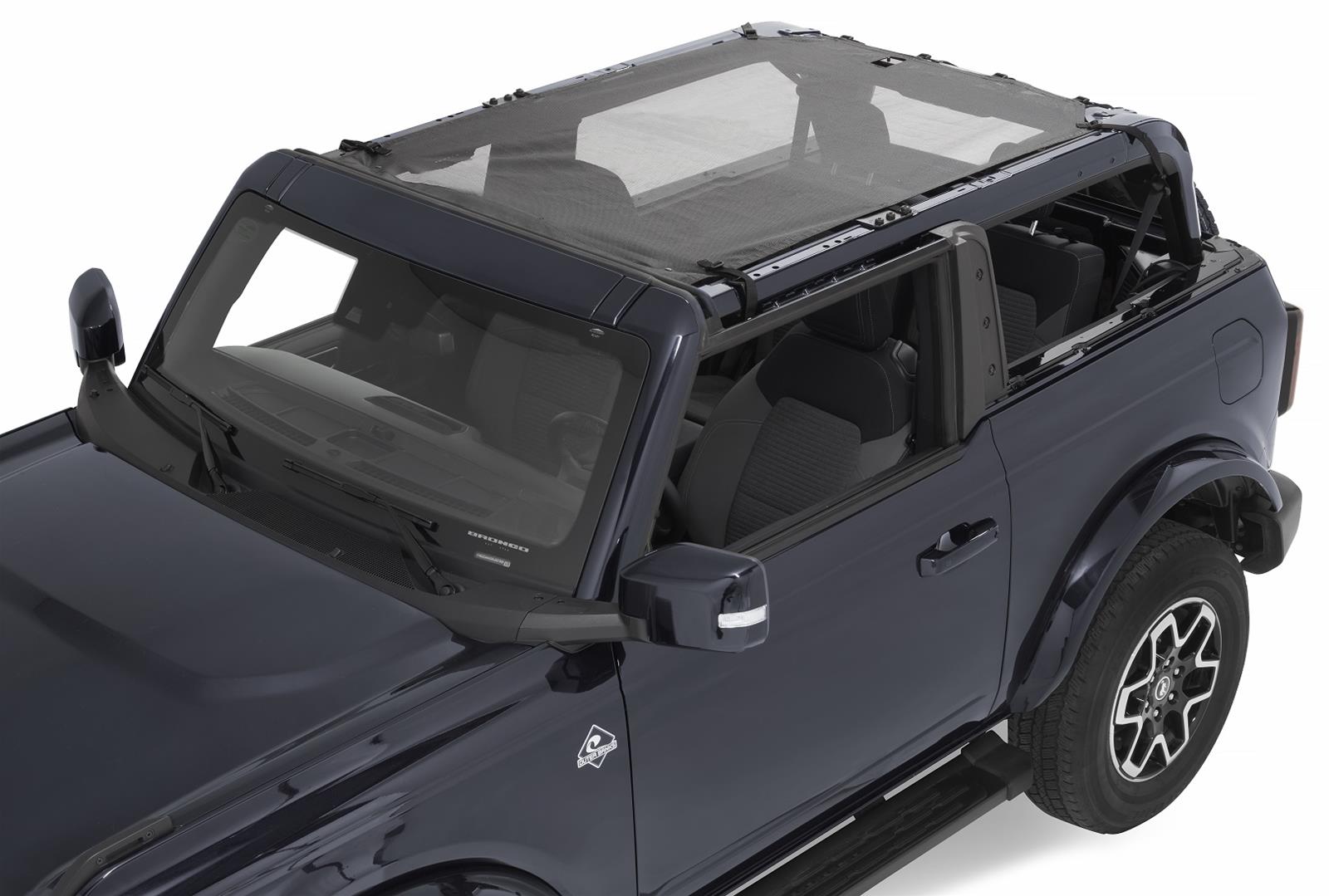 Bestop Mesh Safari Access Bimini Sunshades for 2021-2026 BRONCO - 52422-11 Soft Top, Bimini, Mesh, Black, Ford, 2-Door, Each