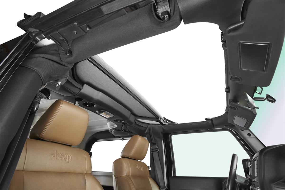 Bestop Sunrider Tops for Hardtop Jeeps 2007-2018 WRANGLER, 2018 WRANGLER JK - 5245317 Hardtop, Twill, Black, Factory Hard Top, Jeep, JK, Each thumbnail 2