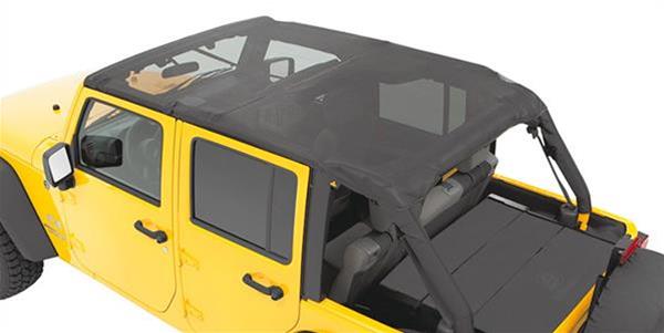 Bestop Strapless Safari Bikini Tops for 2010-2018 WRANGLER, 2018 WRANGLER JK - 5259411 Soft Top, Bikini, Partial Top Type, Mesh, Black, Jeep, Each thumbnail 3