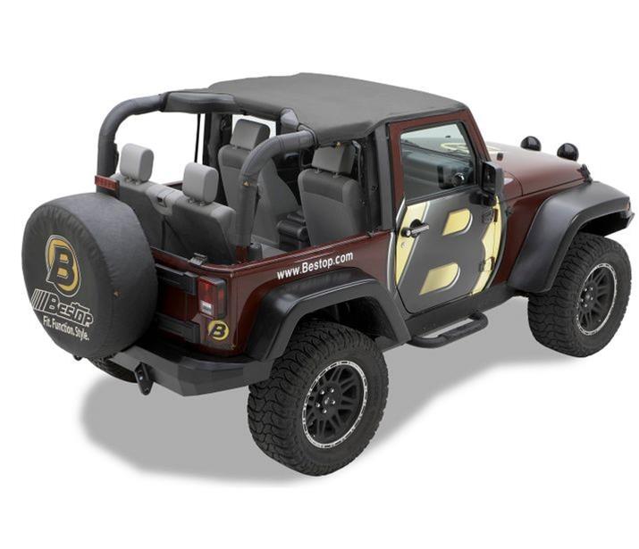 Bestop Header Bikini Tops for 2020-2025 GLADIATOR, 2018-2026 WRANGLER - 5260635 Standard Targa Style Top, Jeep 20 JT, 18-20 Wrangler JL, NOTE: Requires 51244-01 channel
