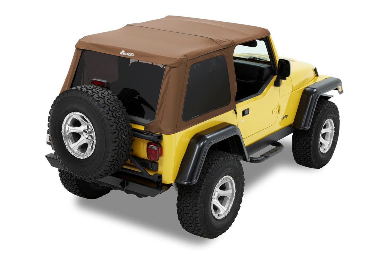 Bestop Trektop Replace-A-Tops for 1997-2006 WRANGLER - 5282037 Soft Top, Replace-A-Top, Polymer Cloth, Spice, Tinted Windows, Jeep, Each