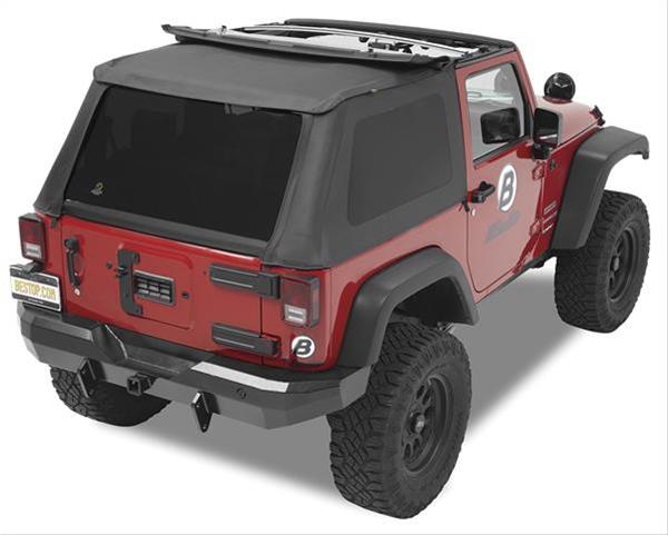Bestop Trektop Replace-A-Tops for 2007-2017 WRANGLER, 2018 WRANGLER JK - 5282235 Soft Top, Replace-A-Top, Polymer Cloth, Black Diamond, Tinted Windows, Jeep, Each