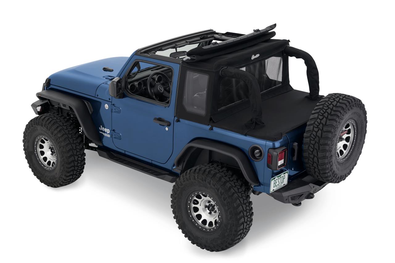 Bestop Halftops for 2018-2024 WRANGLER - 5390335 Soft Tops, Halftop Soft Top '18-22 Wrangler JL 2-Door (Black Diamond) thumbnail 3