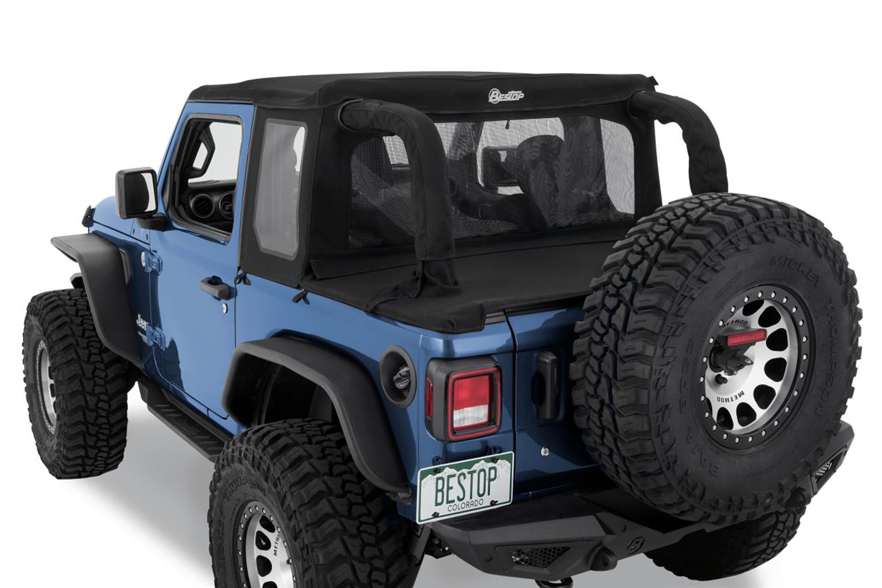 Bestop Halftops for 2018-2024 WRANGLER - 5390335 Soft Tops, Halftop Soft Top '18-22 Wrangler JL 2-Door (Black Diamond) thumbnail 2