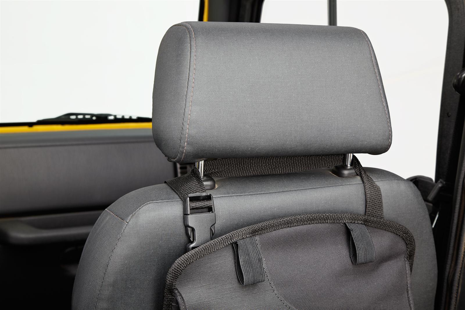 Bestop RoughRider Seat Back Storage Organizers 5413235 Cargo Holder, RoughRider, Location, Polymer Cloth, Black, Jeep, Each