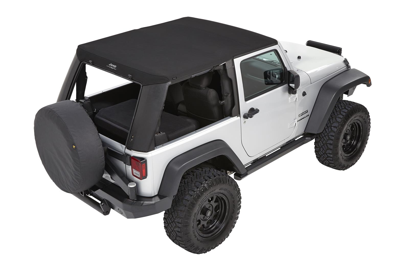 Bestop Trektop Pro Hybrid Slantback Soft Tops for 2007-2017 WRANGLER, 2018 WRANGLER JK - 54462-17 Top, Slantback, Twill, Black, Tinted Windows, Jeep, 2-Door, Each