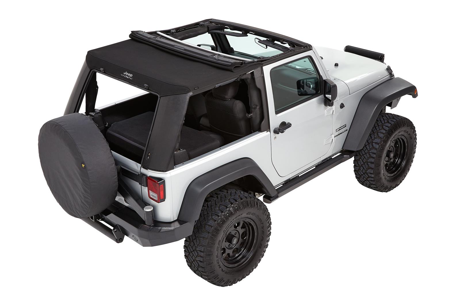 Bestop Trektop Pro Hybrid Slantback Soft Tops for 2007-2017 WRANGLER, 2018 WRANGLER JK - 54462-17 Top, Slantback, Twill, Black, Tinted Windows, Jeep, 2-Door, Each thumbnail 4