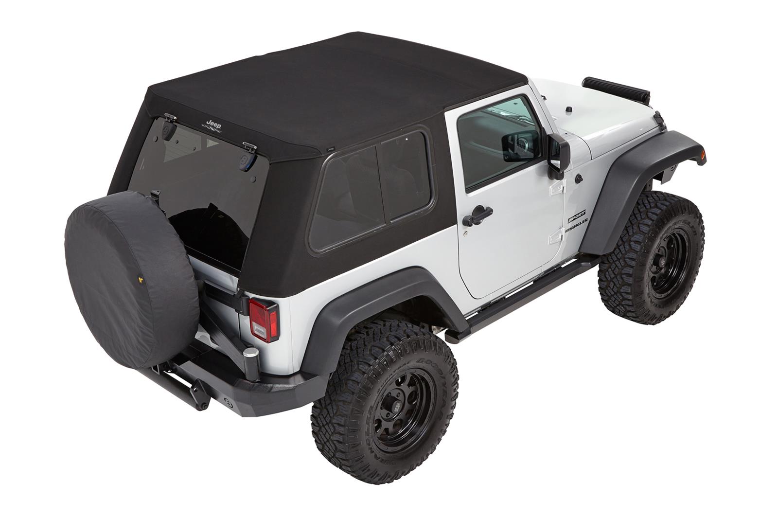 Bestop Trektop Pro Hybrid Slantback Soft Tops for 2007-2017 WRANGLER, 2018 WRANGLER JK - 54462-17 Top, Slantback, Twill, Black, Tinted Windows, Jeep, 2-Door, Each thumbnail 3