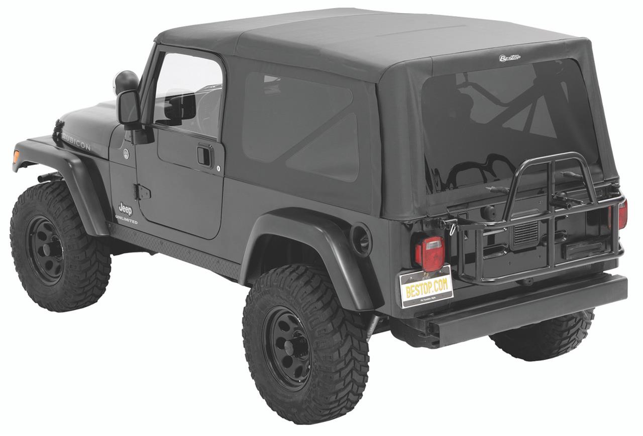 Bestop Supertop Classic Squareback Soft Tops 54721-17 Top, Squareback, Twill, Black, Tinted Windows, Jeep, Each