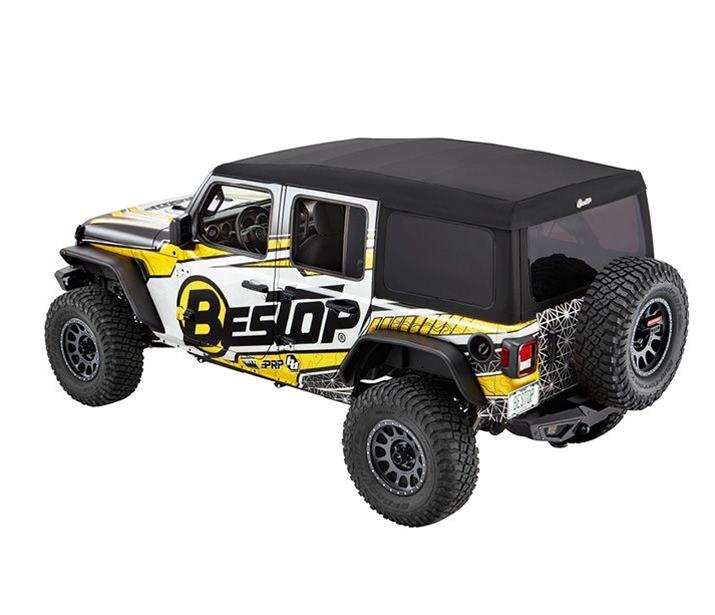 Bestop Supertop Ultra Squareback Tops for 2018-2026 WRANGLER - 5472517 Soft Top, Squareback, Polymer Cloth, Black Twill, Jeep, 4 Door, Each thumbnail 5