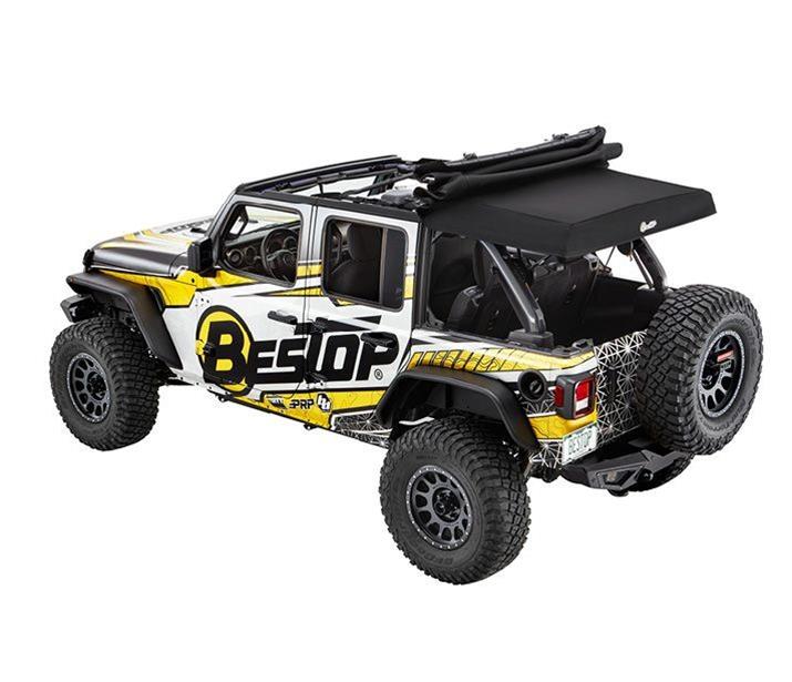 Bestop Supertop Ultra Squareback Tops for 2018-2026 WRANGLER - 5472517 Soft Top, Squareback, Polymer Cloth, Black Twill, Jeep, 4 Door, Each thumbnail 2