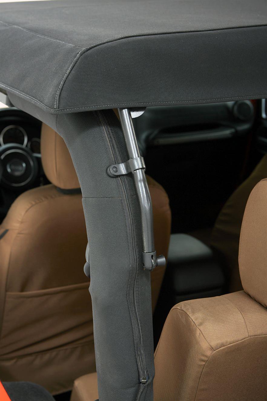 Bestop Trektop Glide Slantback Soft Tops for 2007-2017 WRANGLER, 2018 WRANGLER JK - 5492274 Top, Slantback, Twill, Beige, Tinted Windows, Jeep, Kit thumbnail 7