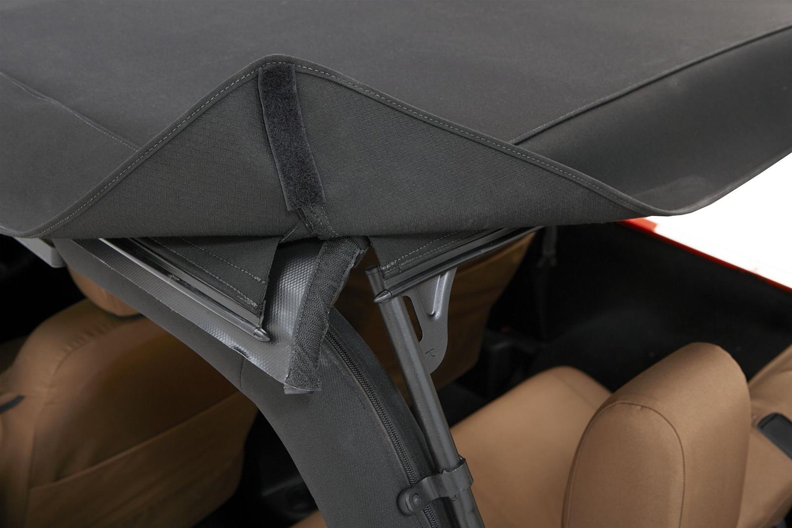 Bestop Trektop Glide Slantback Soft Tops for 2007-2017 WRANGLER, 2018 WRANGLER JK - 5492274 Top, Slantback, Twill, Beige, Tinted Windows, Jeep, Kit thumbnail 4