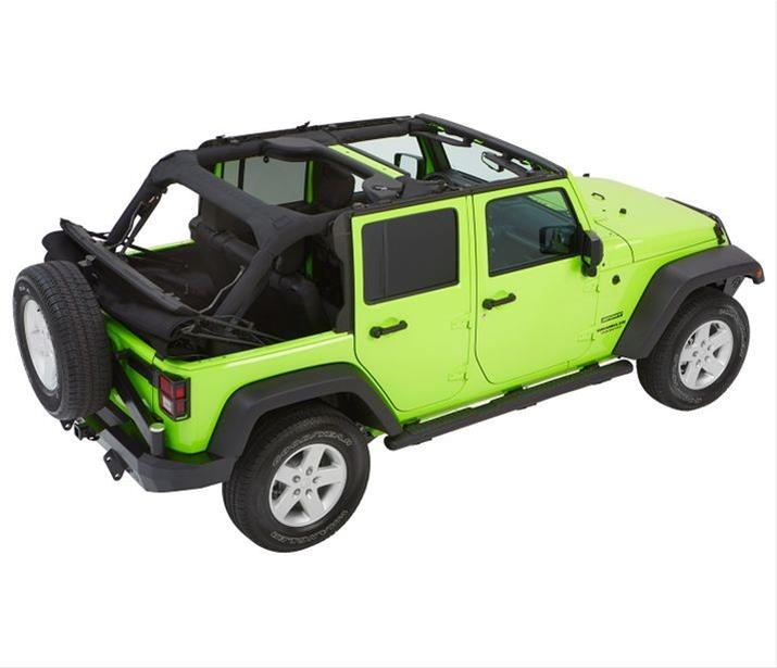 Bestop Trektop Glide Slantback Soft Tops for 2007-2018 WRANGLER, 2018 WRANGLER JK - 5492335 Top, Slantback, Complete Top Type, Polymer Cloth, Black Diamond, Tinted Windows, Jeep, Each thumbnail 4